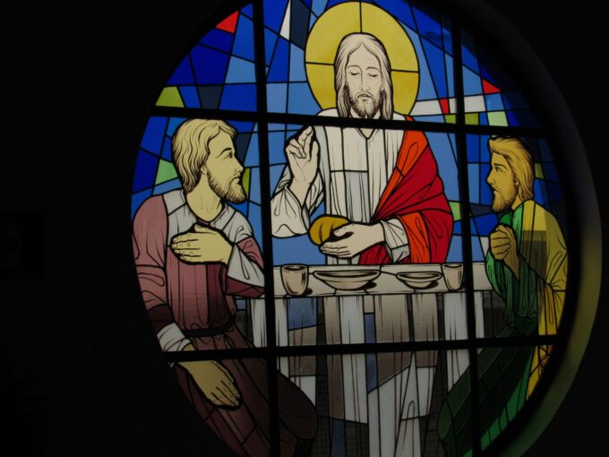 Stained Glass image of jesus